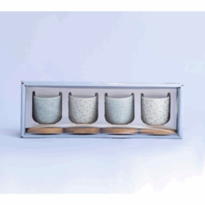 8pc Floral Ceramic Mug Set